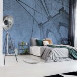 Carta da parati Ponte di Brooklyn blu