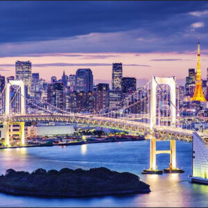 Carta Da Parati Arcobaleno Ponte A Tokyo