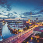 Carta Da Parati Centro Di Berlino Di Notte