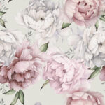 Carta Da Parati Fiori Di Peonia In Pastello