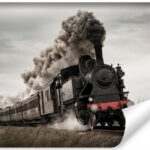 Carta Da Parati Locomotiva D'epoca In Movimento