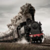 Carta Da Parati Locomotiva D'epoca In Movimento