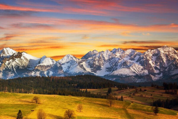 Carta Da Parati Monti Tatra Al Tramonto