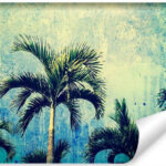 Carta Da Parati Palme In Stile Grunge