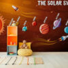 Carta Da Parati Sistema Solare Arancione
