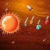 Carta Da Parati Sistema Solare Arancione