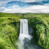 Carta Da Parati Veduta Aerea Di Una Cascata 3D