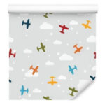 Sfondo Aerei Colorati Con Le Nuvole