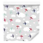 Sfondo Aerei Colorati Tra Le Nuvole