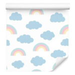 Sfondo Arcobaleno Sullo Sfondo Della Nuvola