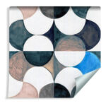 Sfondo Astrazione Geometrica Dipinta Con Acquerello