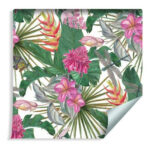 Sfondo Belle Foglie Fiori Esotici