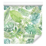 Sfondo Foglie Delicate Dipinte Con Acquerello