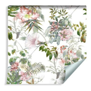 Sfondo Foglie E Fiori Dell'acquerello