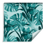 Sfondo Foglie Esotiche Dell'acquerello