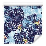 Sfondo Foglie Nei Toni Del Blu