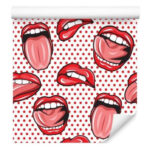 Sfondo Labbra In Stile Pop-Art