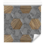 Sfondo Modello 3D Di Cemento In Legno