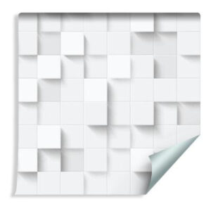 Sfondo Mosaico Moderno Bianco - Effetto 3D