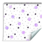 Sfondo Per Bambini - Pois Viola Dipinti Con Acquerelli