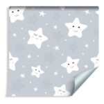 Sfondo Per Bambini - Stelle Bianche Sorridenti