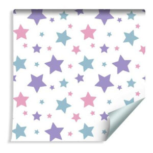 Sfondo Per Bambini - Stelle Blu, Rosa E Viola