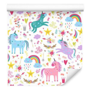 Sfondo Per Bambini - Unicorni Arcobaleno In Stile Scandinavo