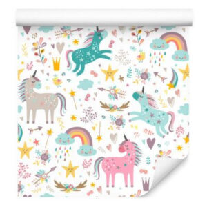 Sfondo Per Bambini - Unicorni Colorati In Stile Scandinavo