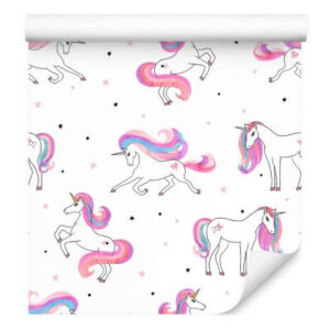 Sfondo Per Bambini - Unicorni Colorati Sullo Sfondo Di Stelle