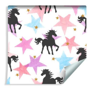 Sfondo Per Bambini - Unicorni E Stelle Colorate