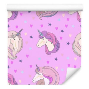 Sfondo Per Bambini - Unicorni Sullo Sfondo Di Stelle E Cuori