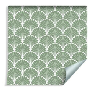 Sfondo Retro - Foglie Decorative Geometriche