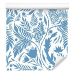 Sfondo Tema Blu Con Foglie